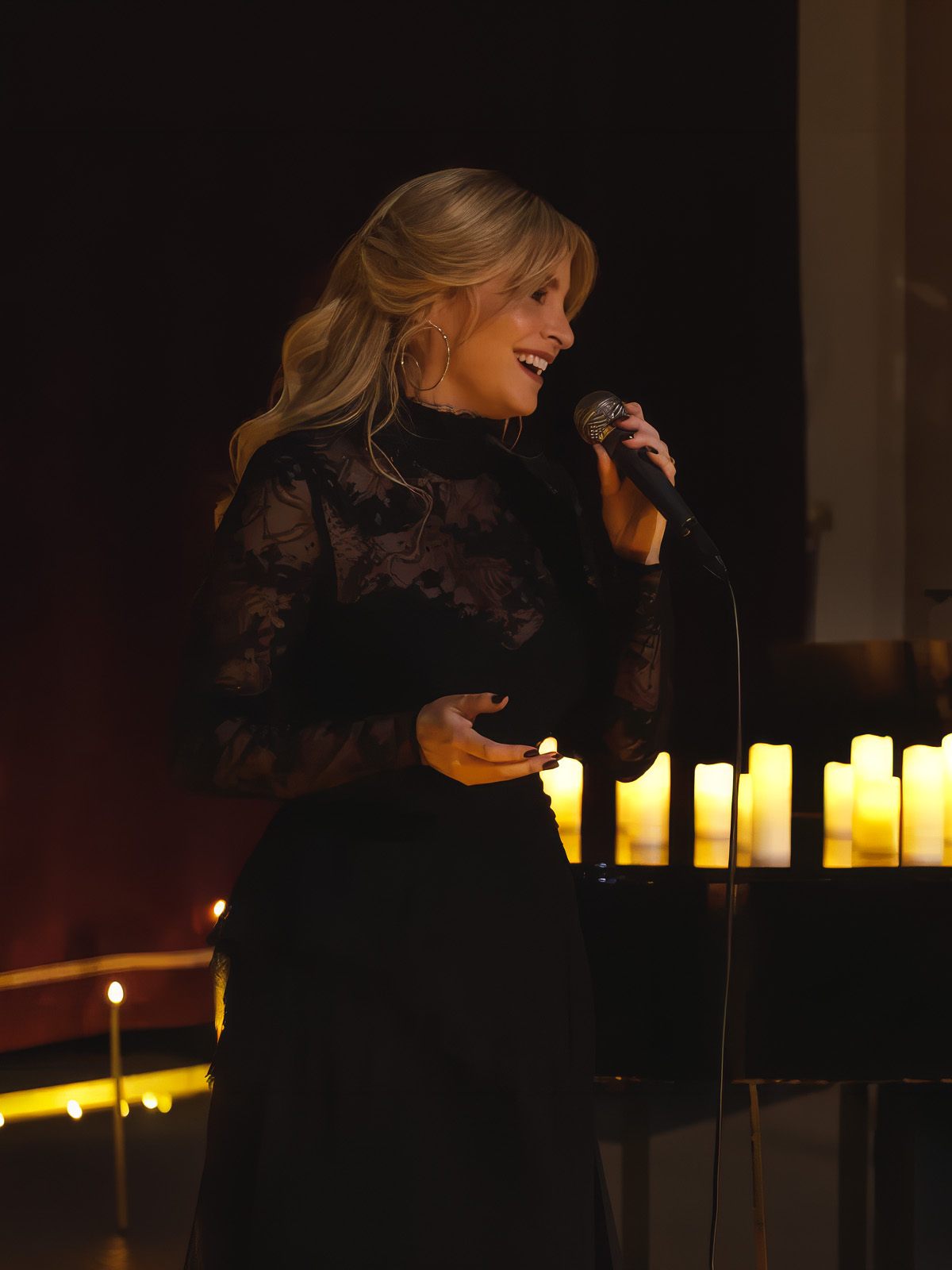 Tania Kassis, Lebanese soprano, singing in concert.